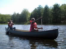 Kids canoeing